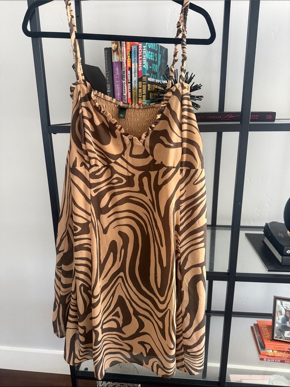 Women's Brown Zebra-Print Dress